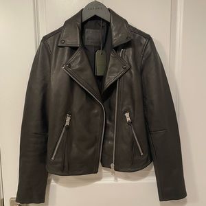 AllSaints Dalby Bike leather jacket US 6